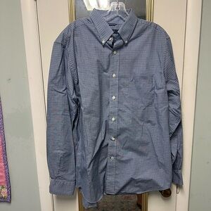 Nautica Men's Navy Plaid Button Down Shirt
